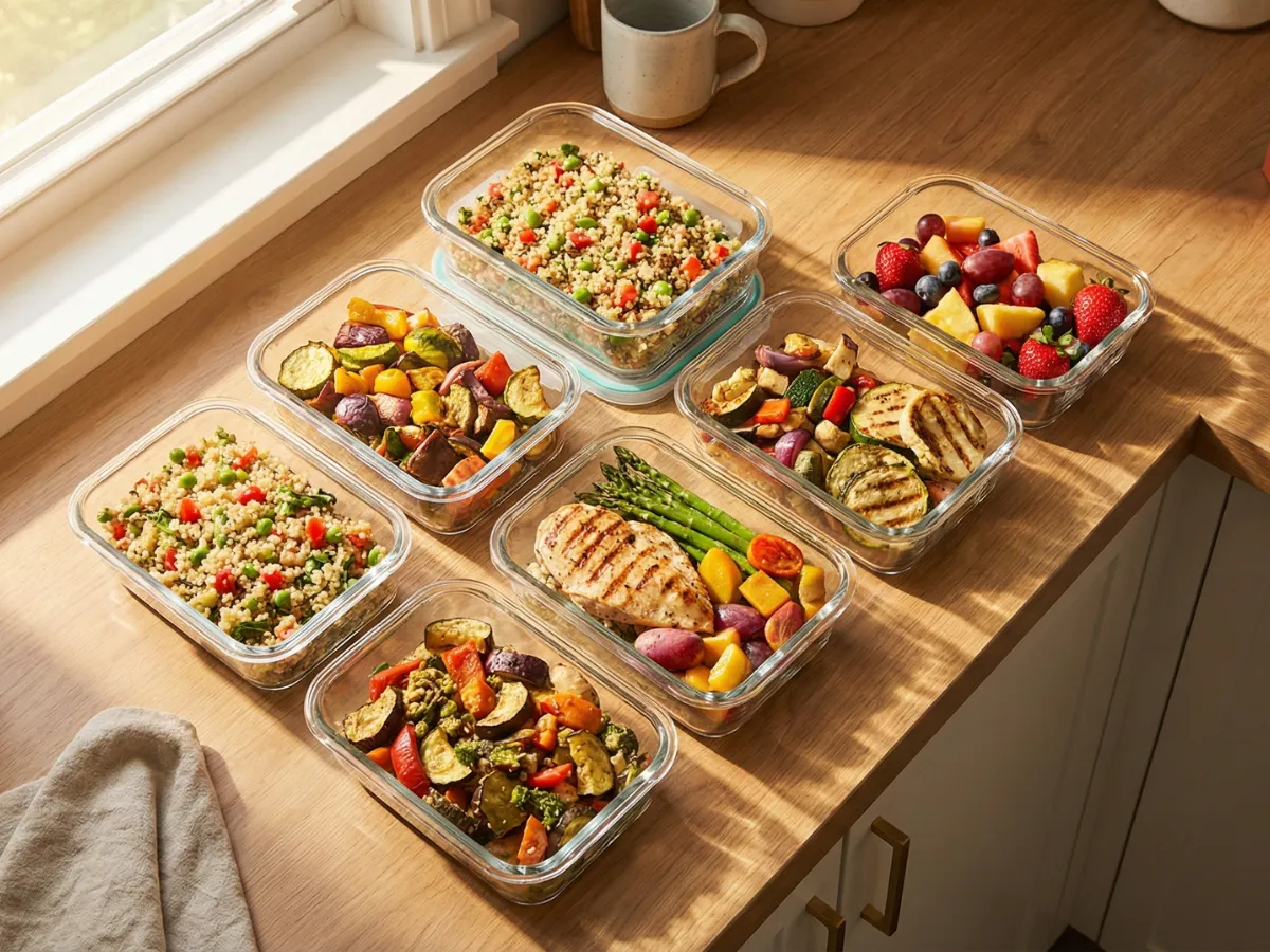 Prepared meals for a 16/8 intermittent fasting plan