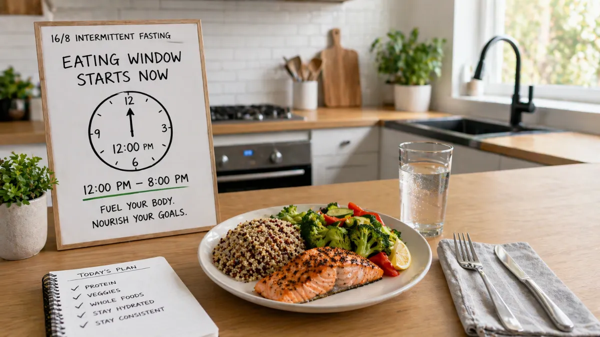 beginner intermittent fasting 16/8 meal example