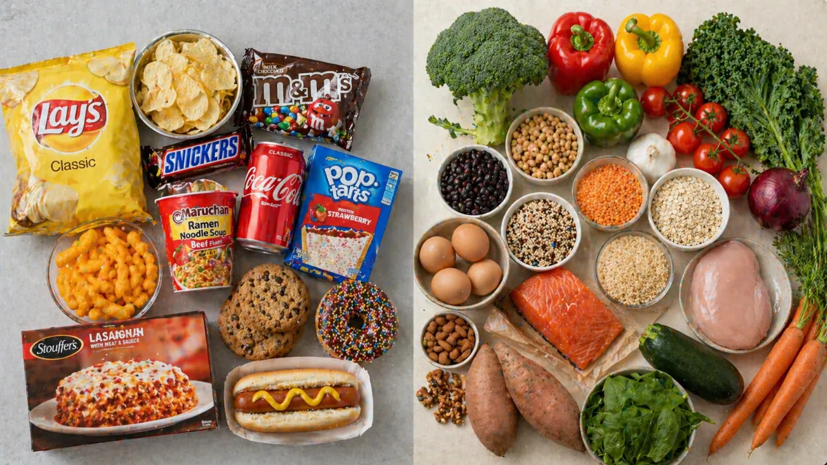 whole foods versus ultra-processed foods comparison for satiety