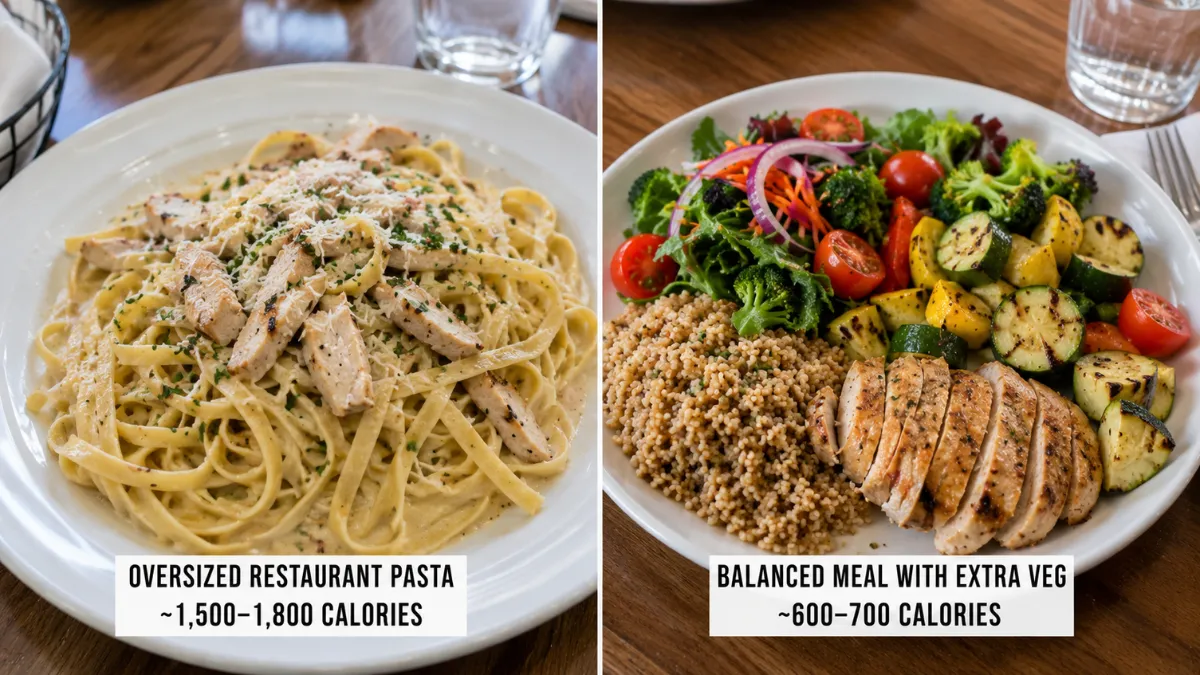 restaurant portion control before after