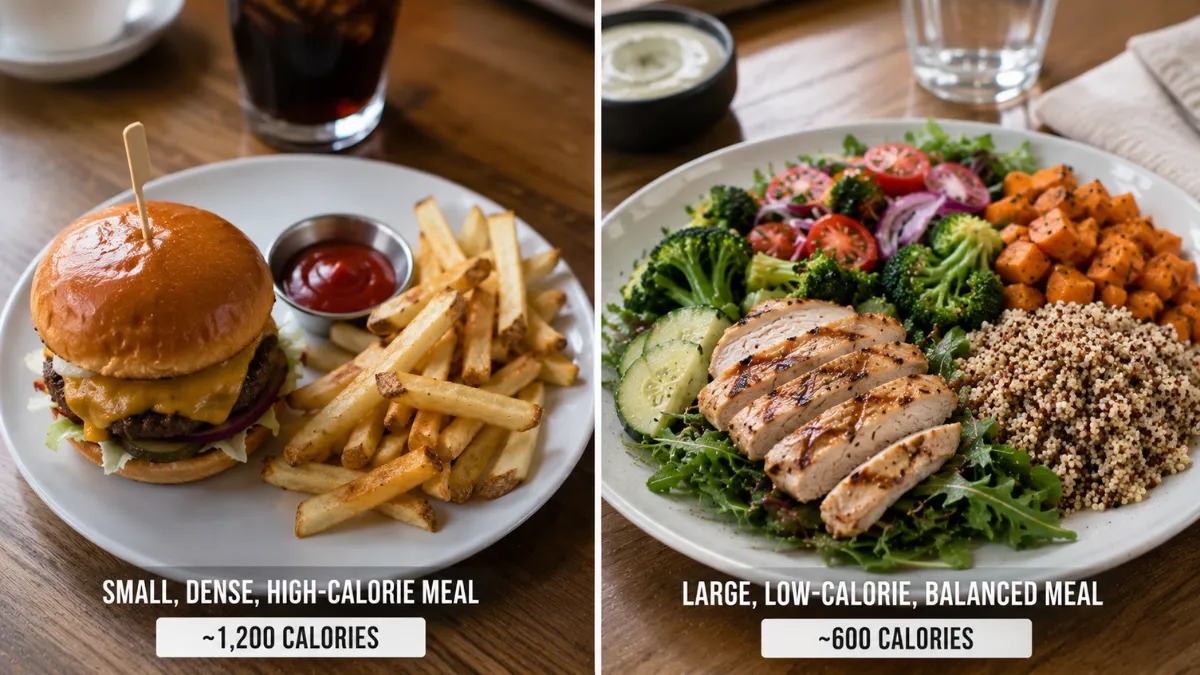 volume eating before and after comparison